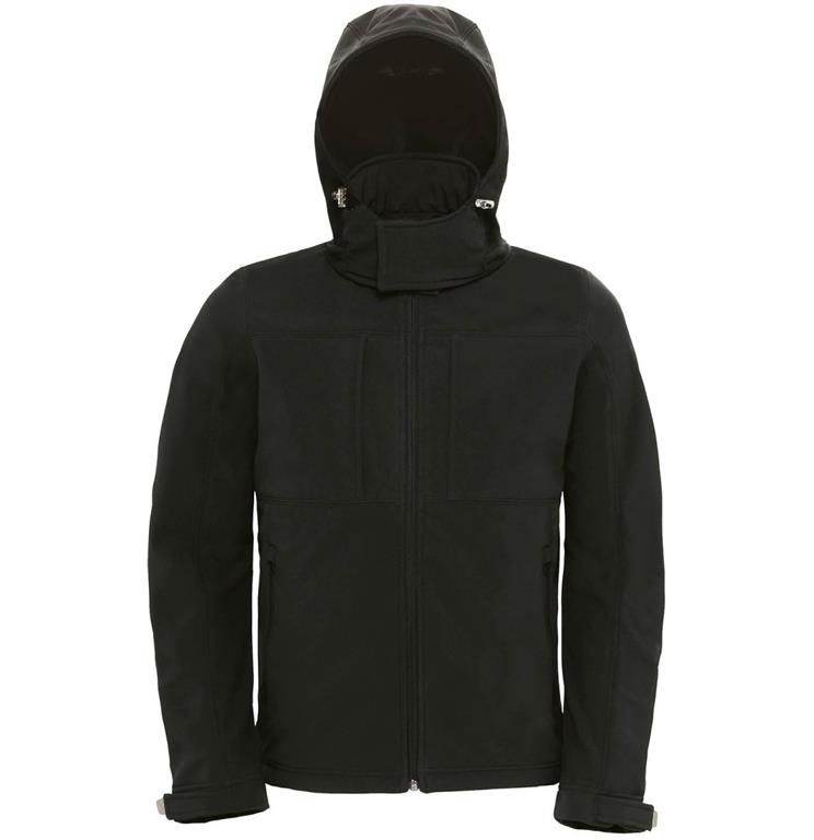 Herren 3-Lagen Kapuzen Softshell Jacke H