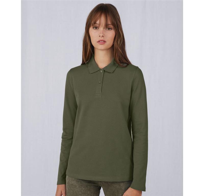 Ženska polo majica z dolgimi rokavi W462