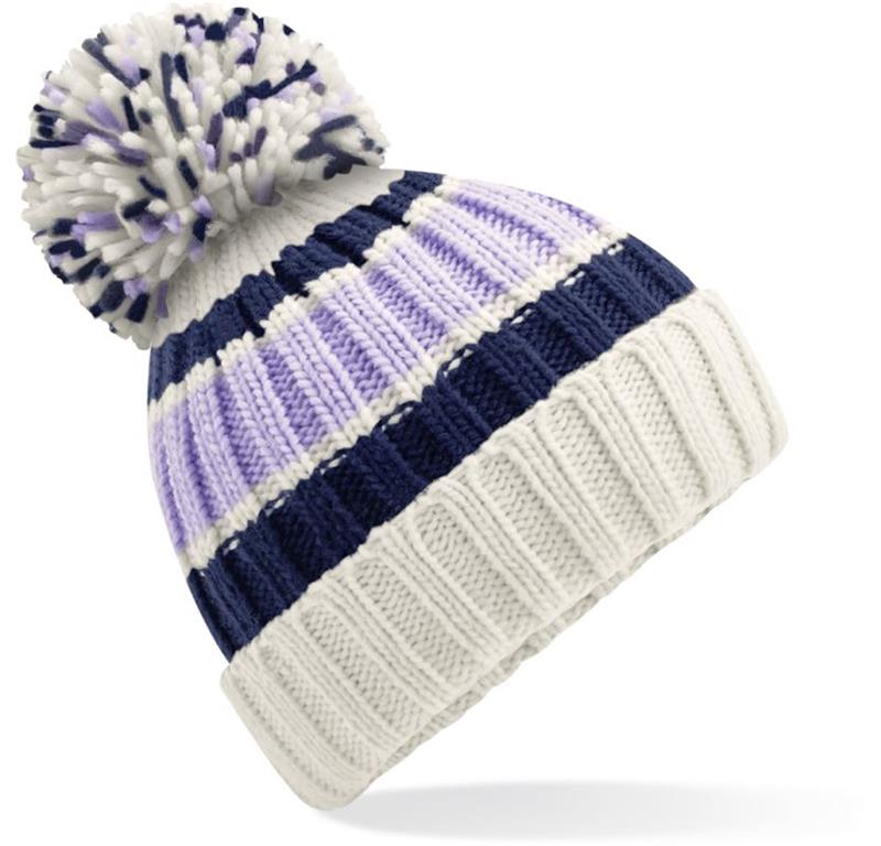 Strickmütze mit Streifen "Hygge" B392