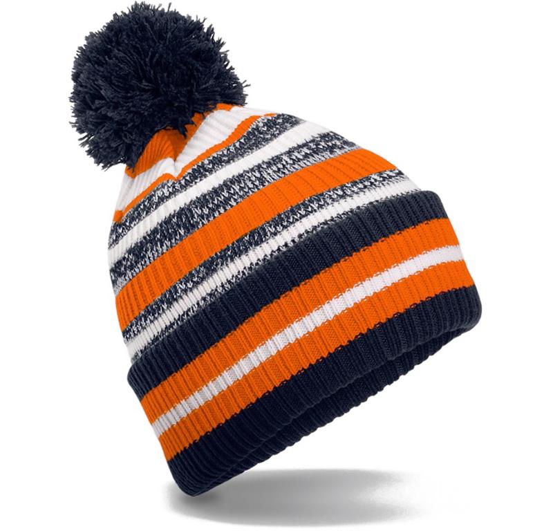 Beanie with Stripes "Fan" B 474R