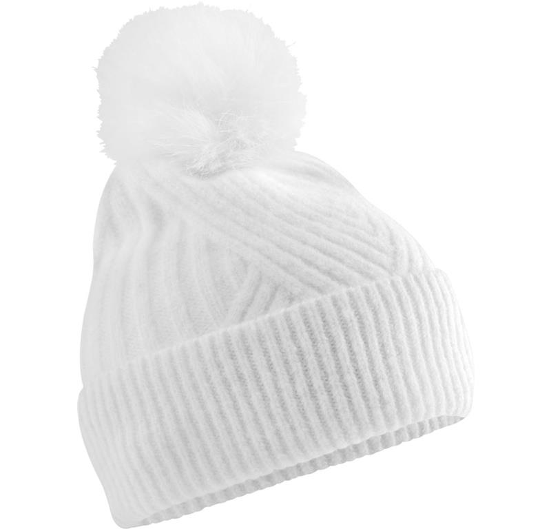 Knitted Hat with Pompon "Snow Luxe" B 52
