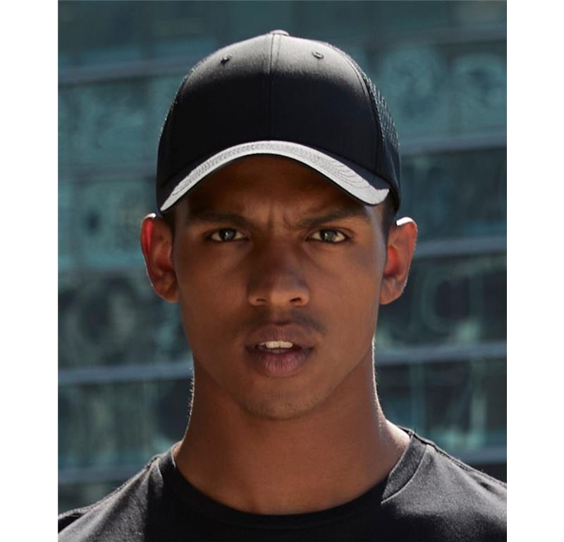 6 Panel Trucker Cap "Technical Mesh" B64