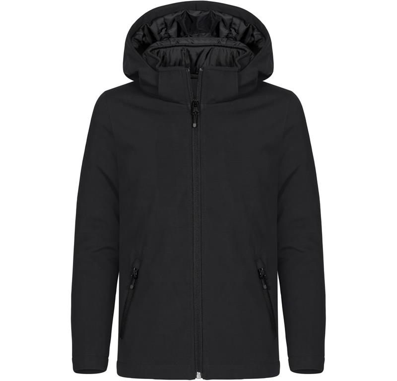 Wattierte Kinder Kapuzen Softshell Jacke