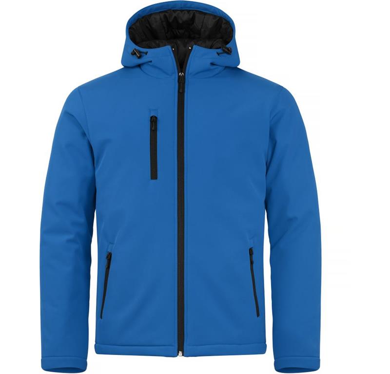 Wattierte Herren Kapuzen Softshell Jacke