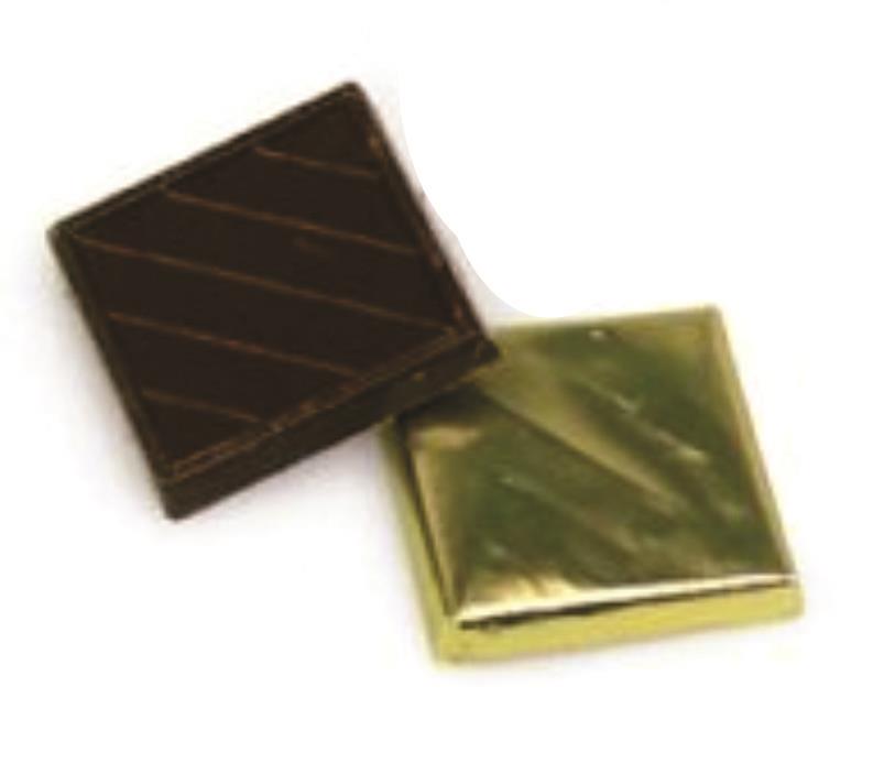 Square dark chocolate bars 2.9g