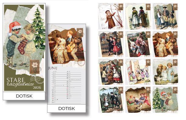 Koledar STARE RAZGLEDNICE OZKE