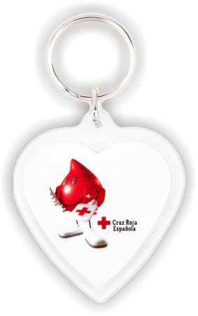 Keychain CRCOR plastic HEART bilateral