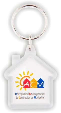 Keychain CRY plastic HOUSE bilateral