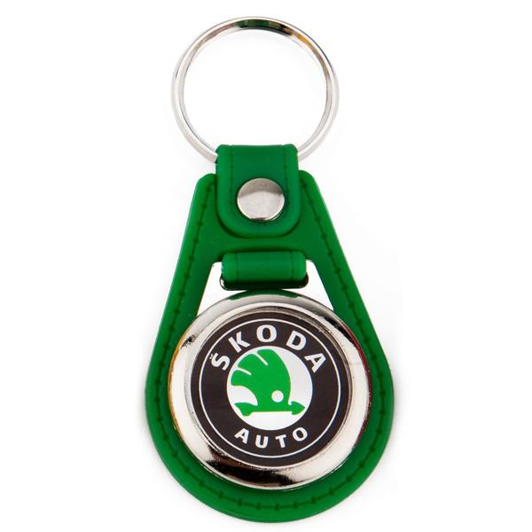 Keychain MD25 Metall - Leder einseitig