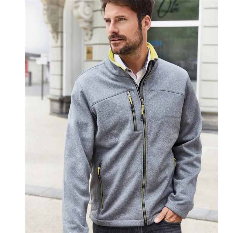 Herren 2-Lagen Melange Softshell Jacke J