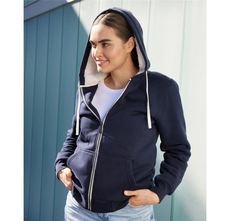 Ladies' Hooded Sweat Jacket "Sherpa" JN