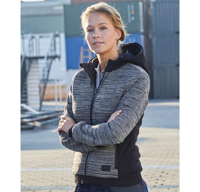 Ladies' Padded Hybrid Knitted Fleece Jac