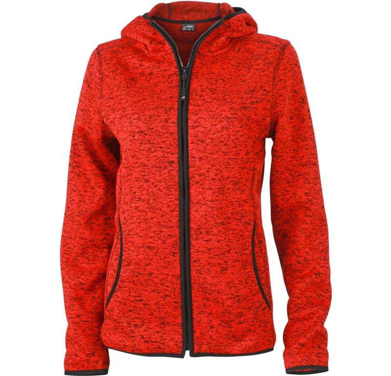 Damen Strickfleece Kapuzenjacke JN 588