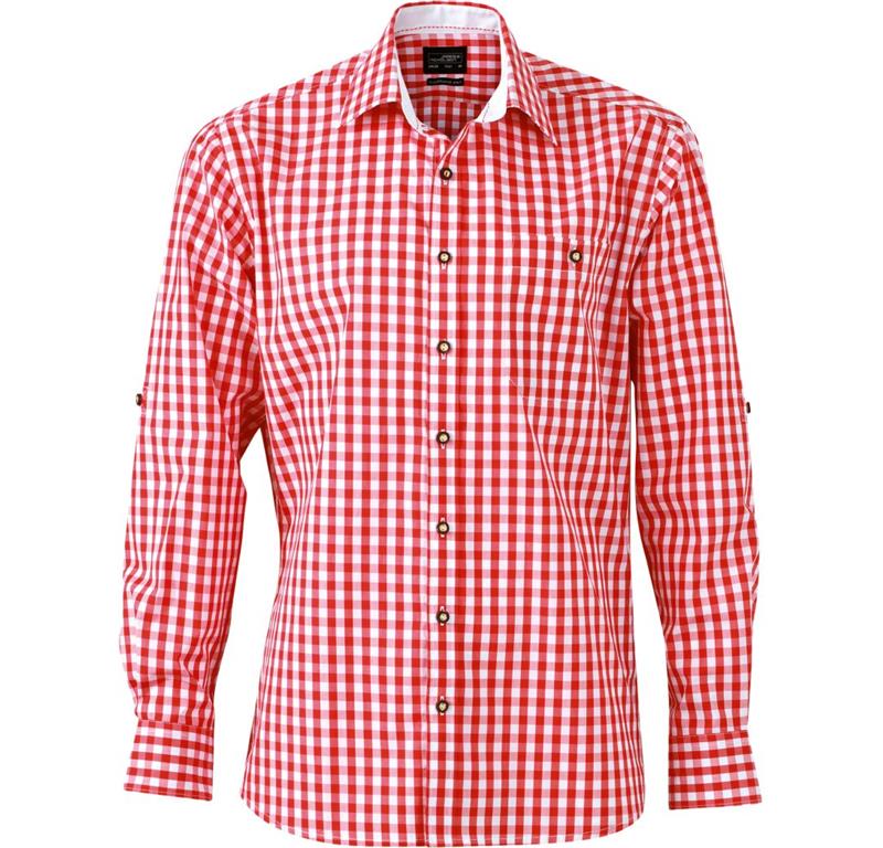 Poplin Checkered Traditional Shirt JN 63