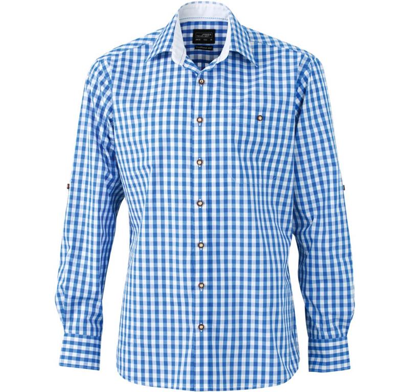 Poplin Checkered Traditional Shirt JN 63