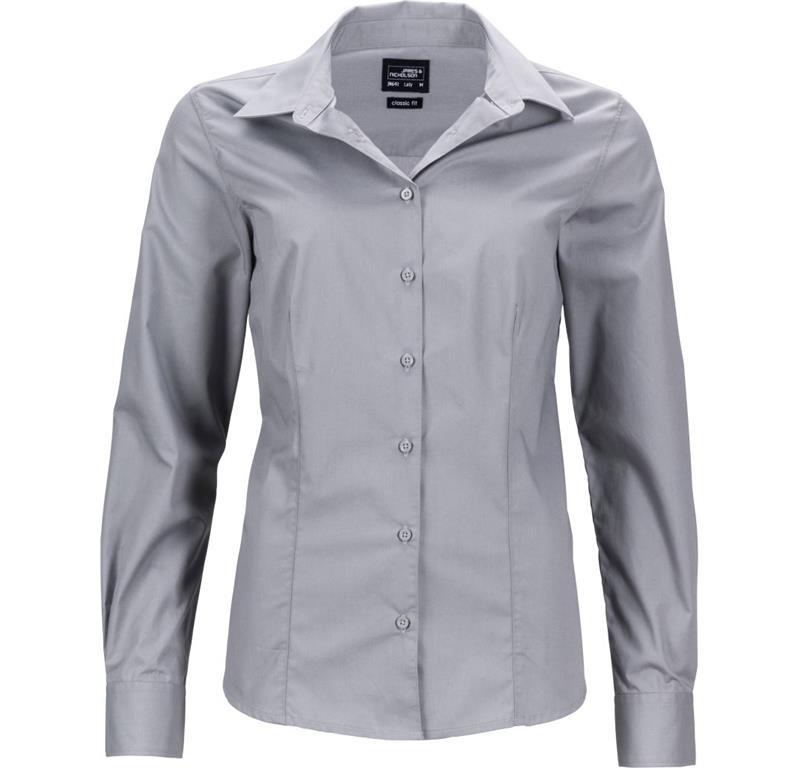 Poplin Business Blouse long-sleeve JN 64