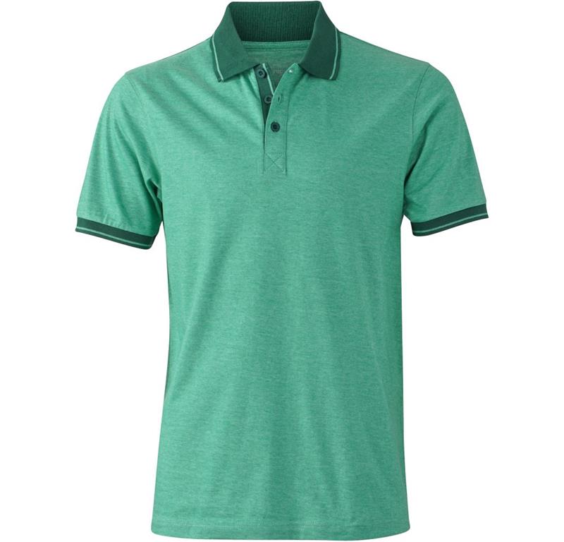 Men's Jersey Melange Polo JN 706