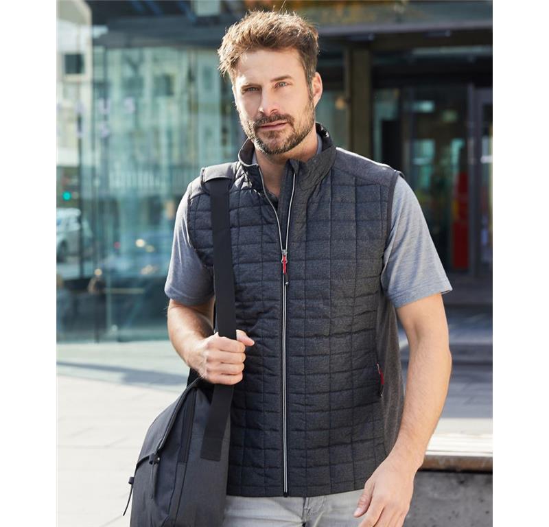 Herren Hybrid Strickfleece Gilet JN 740