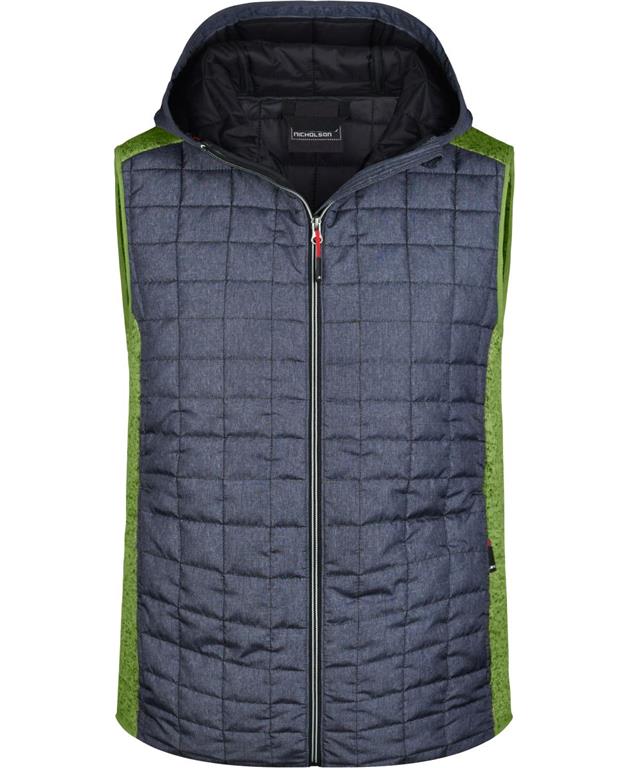 Herren Hybrid Strickfleece Gilet JN 768