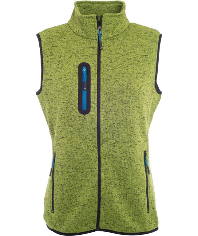 Ladies' Knitted Fleece Vest with Stand-U