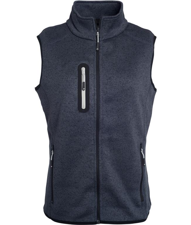 Ladies' Knitted Fleece Vest with Stand-U