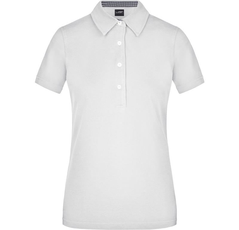 Damen Button-Down Piqué Polo JN 969
