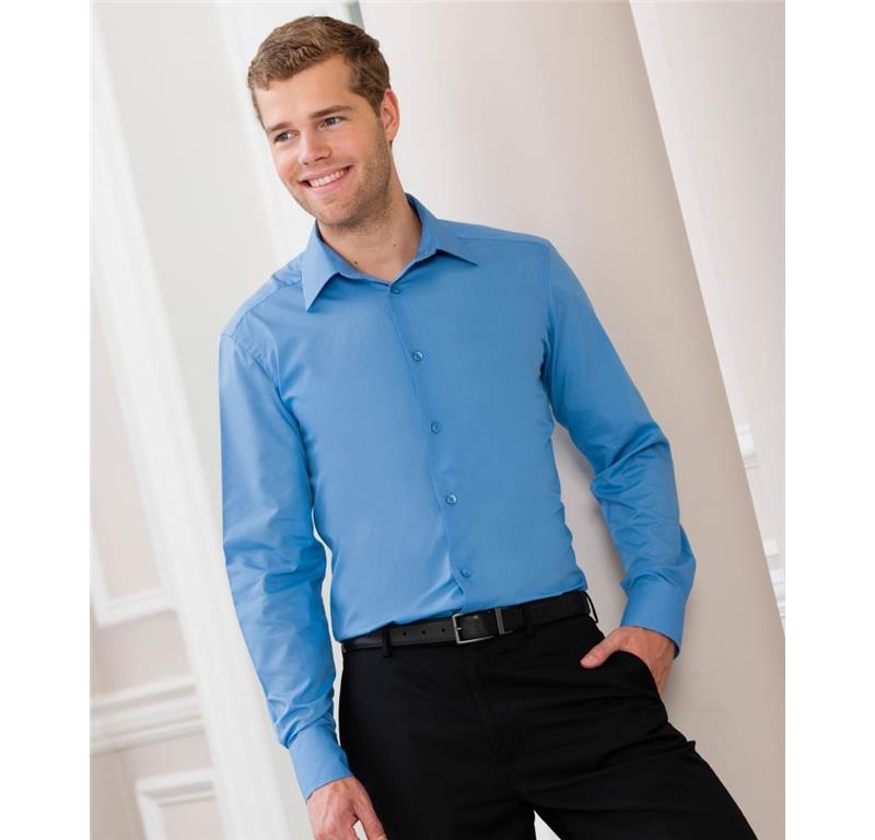 Moška telirana poplin srajca 924M