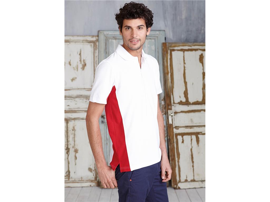 2-farbiges Polo "Flag" K232