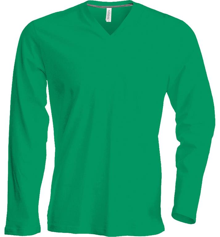 Moška majica dolg rokav V-izrez K358