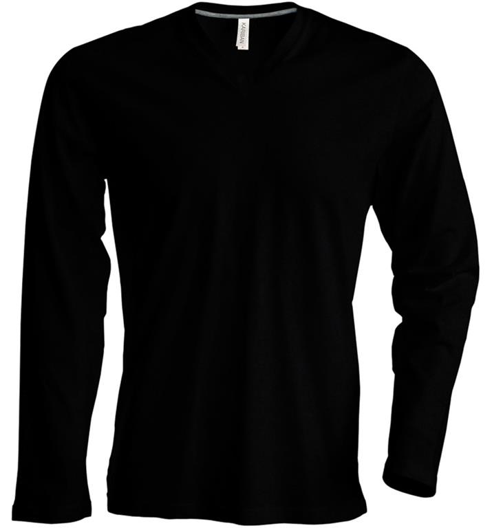 Moška majica dolg rokav V-izrez K358