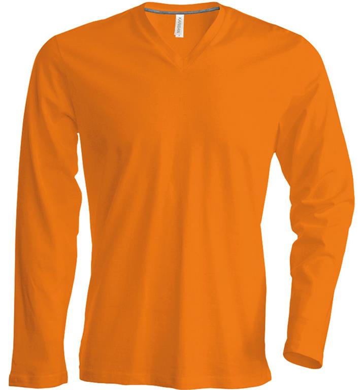 Men's V-Neck T-Shirt longsleeve K358