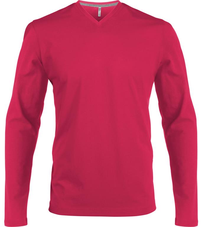 Herren V-Neck T-Shirt langarm K358