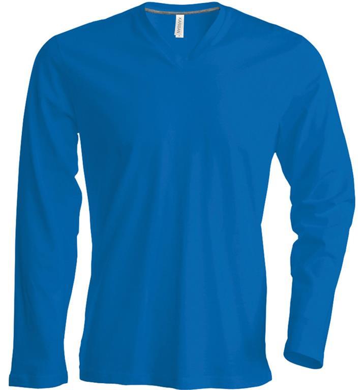 Herren V-Neck T-Shirt langarm K358