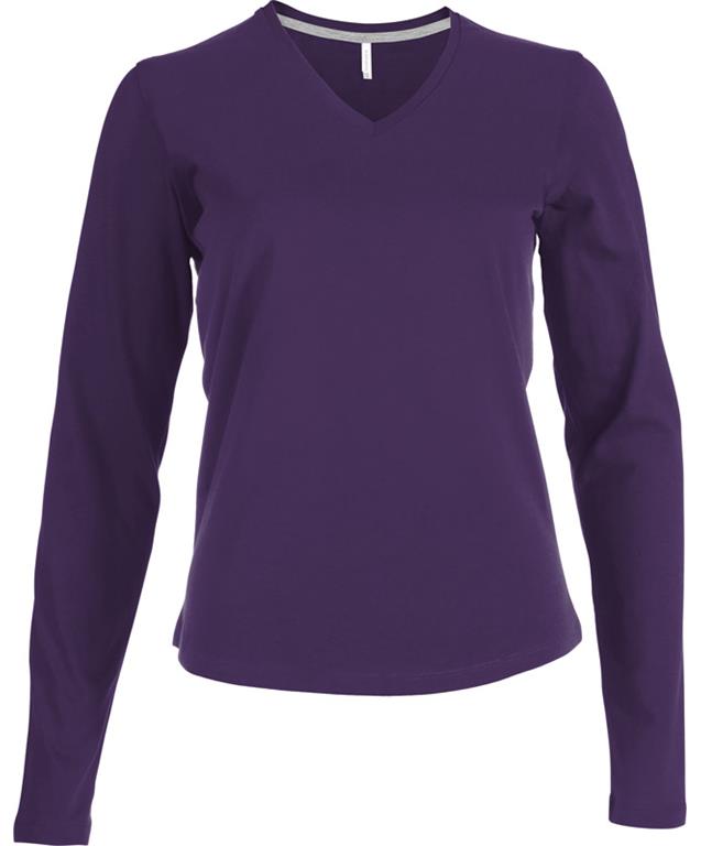 Ladies' V-Neck T-Shirt longsleeve K382