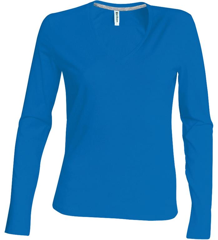 Ladies' V-Neck T-Shirt longsleeve K382