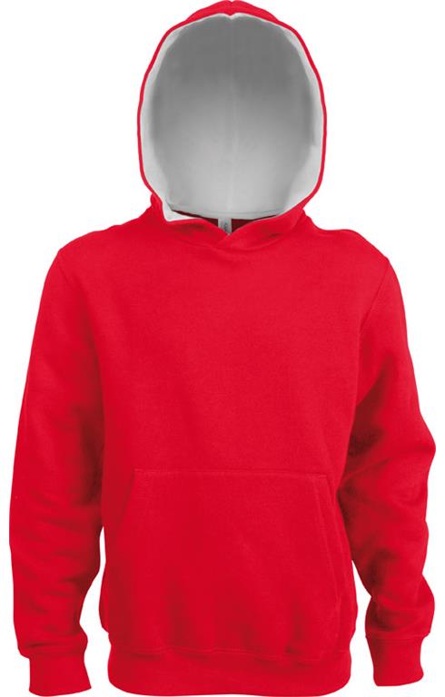 Kinder Kontrast Kapuzen Sweater K453