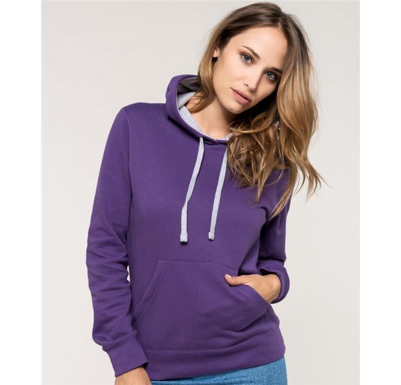 Ladies' 2-tone Hooded Sweat K465