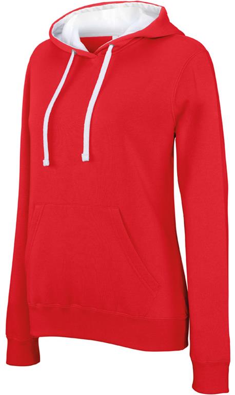 Ladies' 2-tone Hooded Sweat K465