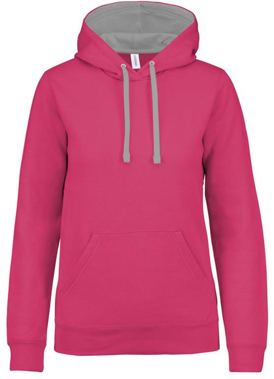 Damen Kontrast Kapuzen Sweater K465