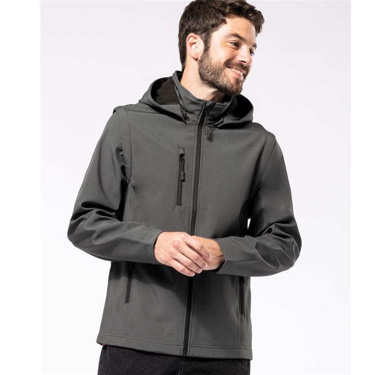 Unisex 3 -layer hooded softshell jacket