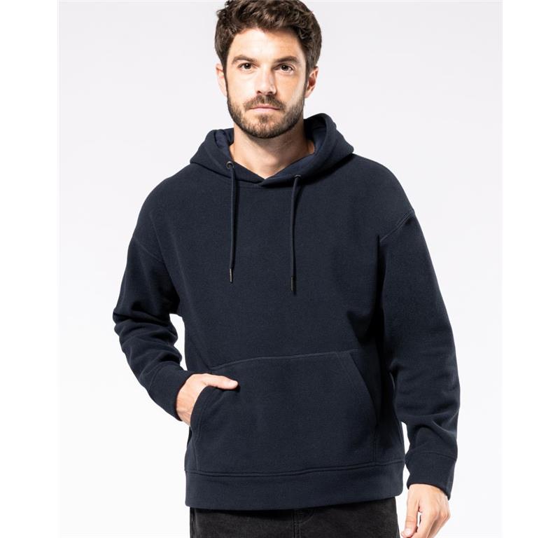 Unisex ohlapen flis kapucar K949