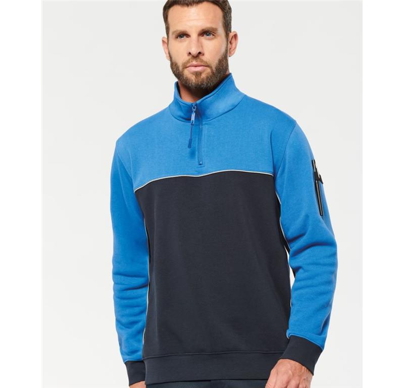 Workwear Sweater mit 1/4 Zip WK404