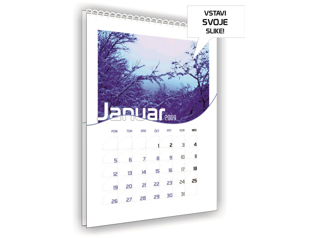 Personalized calendar A3 portrait, 001
