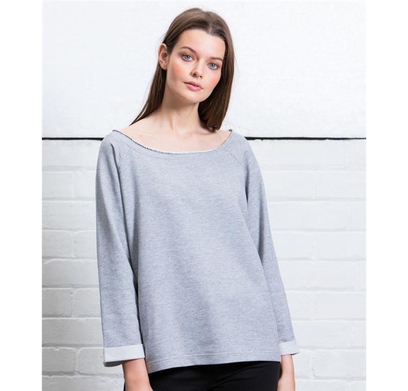 Ženski širok organski pulover M128