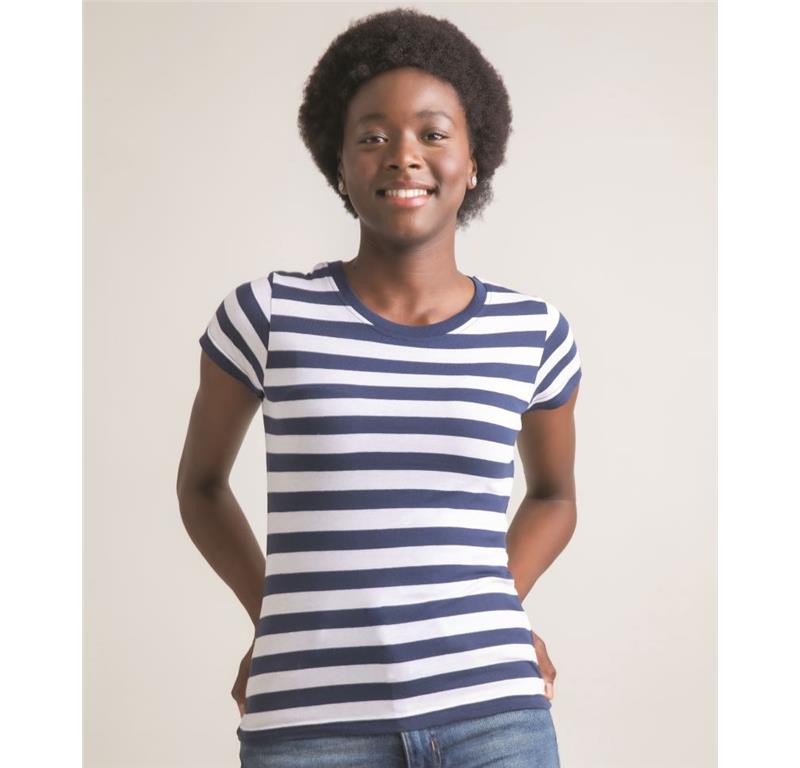 Ladies' striped T-Shirt M110S