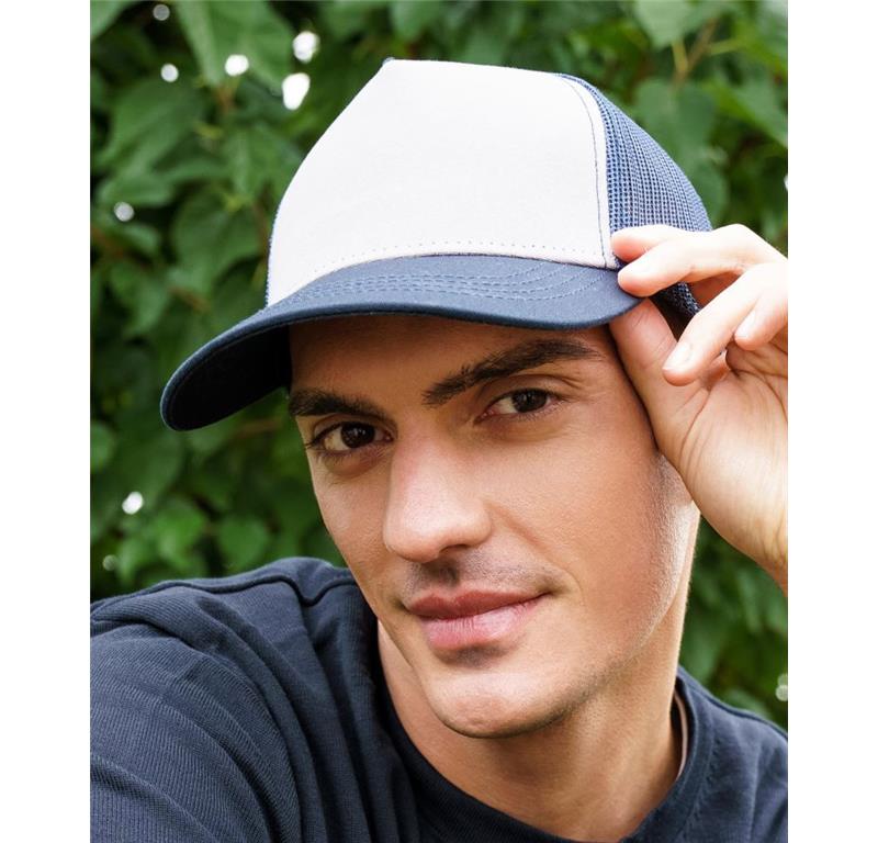 5 Panel Trucker Kappe Rapper Canvas-S