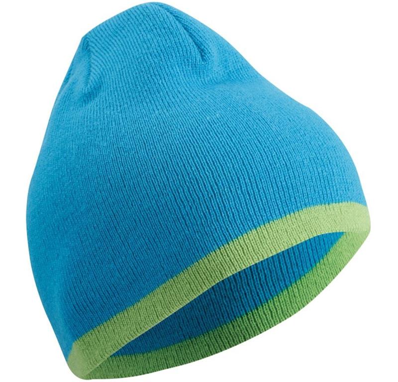 Strick Beanie mit Kontraststreifen MB 75