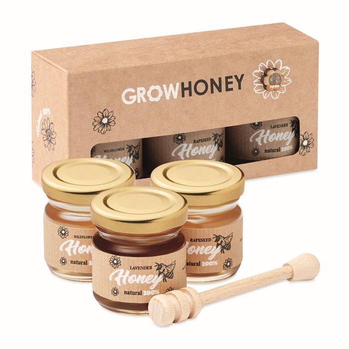 Set of 3 wildflower honey BEEBEE SET
