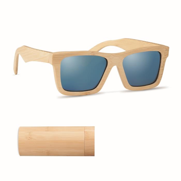 Sunglasses and case in bamboo WANAKA