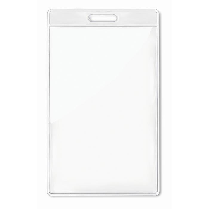 Transparent badge 7.5cmx12.5cm BADGO
